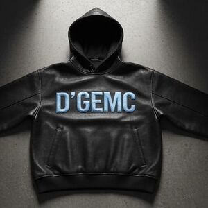 Black Leather Hoodie